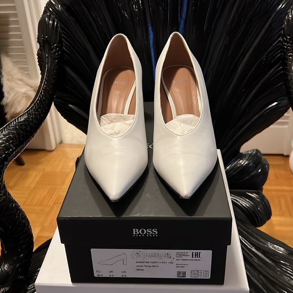HUGO BOSS JANE PUMPS WHITE 8.5 - Picture 3 of 13